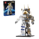 TGL TYCOLE Space Astronaut Building Block Set,860Pcs Spaceman Building Toys with Display Stand,Translucent Design Collection for Home or Office Decor,Birthday Gift for Adults& Boys Age 8-12