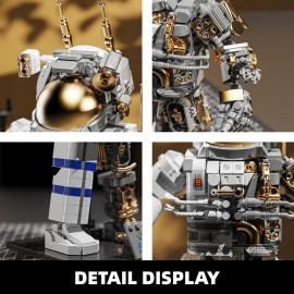 TGL TYCOLE Space Astronaut Building Block Set,860Pcs Spaceman Building Toys with Display Stand,Translucent Design Collection for Home or Office Decor,Birthday Gift for Adults& Boys Age 8-12