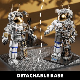 TGL TYCOLE Space Astronaut Building Block Set,860Pcs Spaceman Building Toys with Display Stand,Translucent Design Collection for Home or Office Decor,Birthday Gift for Adults& Boys Age 8-12