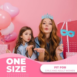 Papoopy Birthday Tiara Crown with Sash for Women, Headband Hair Accessories for Wedding Party Costume (A-Blue) Papoopy Birthday Tiara Crown with Sash for Women, Headband Hair Accessories for Wedding Party Costume (A-Blue)