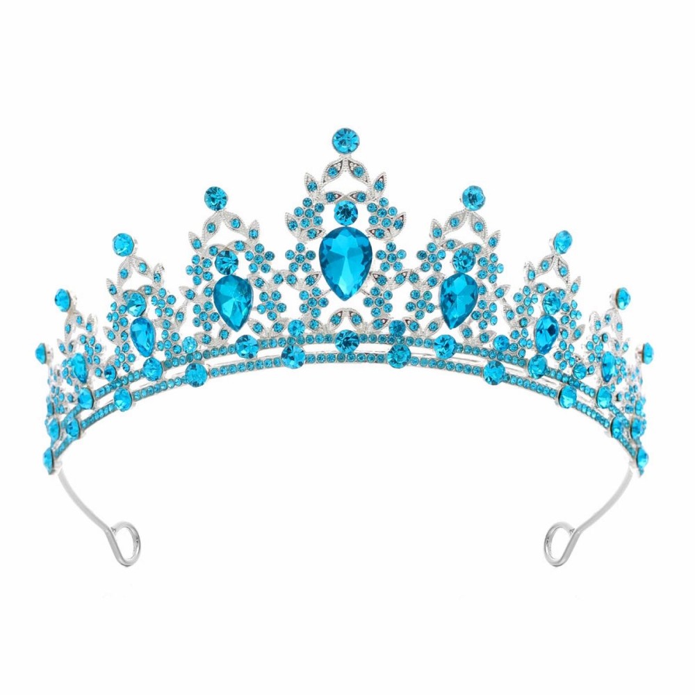 Papoopy Tiara Crown for Women, Headband Hair Accessories for Birthday Wedding Party Costume (C-Blue) Papoopy Tiara Crown for Women, Headband Hair Accessories for Birthday Wedding Party Costume (C-Blue)