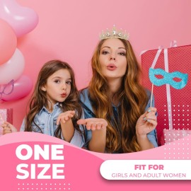 Papoopy Tiara Crown for Women, Headband Hair Accessories for Birthday Wedding Party Costume (C-Blue) Papoopy Tiara Crown for Women, Headband Hair Accessories for Birthday Wedding Party Costume (C-Blue)