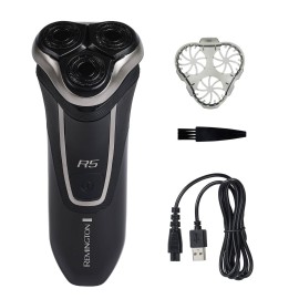 Remington R5 Style Series Rotary Shaver for Men, Smooth Glide for Sensitive Skin Comfort, Waterproof Rechargeable Electric Razor with Graphite Coating and Contour Technology