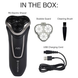 Remington R5 Style Series Rotary Shaver for Men, Smooth Glide for Sensitive Skin Comfort, Waterproof Rechargeable Electric Razor with Graphite Coating and Contour Technology Remington R5 Style Series Rotary Shaver for Men, Smooth Glide for Sensitive Skin Comfort, Waterproof Rechargeable Electric Razor with Graphite Coating and Contour Technology