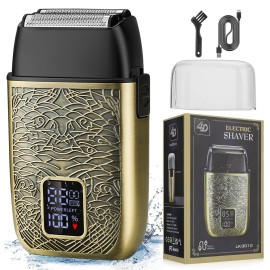 Electric Shavers for Men,Powerful Motor Electric Razor,Head Shavers for Bald Men,Triple Foil Beard Trimmer,Barber Supplies LED Displays & USB Charging Waterproof Shaver, Gifts