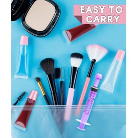 Guokoo 7Pcs Lip Gloss Tubes 10ml - Clear Lip Balm Containers, Refillable Squeeze Tubes for Lip Gloss, Soft Empty Mini Cosmetic Tubes for Lip Gloss and Travel Toiletries