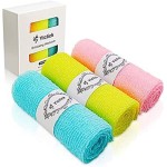 Yiclick Exfoliating Washcloth Towel3 Pack- Exfoliating Body Scrubber Exfoliator, Back Scrubber for Shower Bath, Exfoliate Rags Wash Cloths, Loofah Lufa Sponge, Body Scrub & Exfoliation Women Men