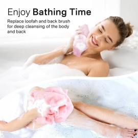 Yiclick Exfoliating Washcloth Towel3 Pack- Exfoliating Body Scrubber Exfoliator, Back Scrubber for Shower Bath, Exfoliate Rags Wash Cloths, Loofah Lufa Sponge, Body Scrub & Exfoliation Women Men