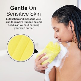 Yiclick Exfoliating Washcloth Towel3 Pack- Exfoliating Body Scrubber Exfoliator, Back Scrubber for Shower Bath, Exfoliate Rags Wash Cloths, Loofah Lufa Sponge, Body Scrub & Exfoliation Women Men