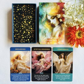 Qcsdckot Angel Numbers Oracle Cards, Oracle Cards for Beginners, Enhance Your Spiritual Journey with The Angel Number Affirmation Cards