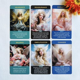 Qcsdckot Angel Numbers Oracle Cards, Oracle Cards for Beginners, Enhance Your Spiritual Journey with The Angel Number Affirmation Cards