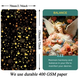 Qcsdckot Angel Numbers Oracle Cards, Oracle Cards for Beginners, Enhance Your Spiritual Journey with The Angel Number Affirmation Cards