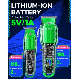 GLAKER Hair Clippers for Men - Cordless Zero-Gap Trimmer - Green