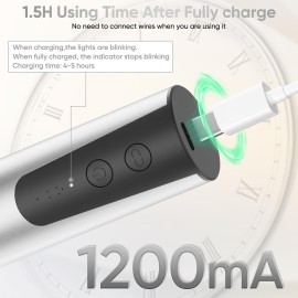 Electric Foot Callus Remover (6 Speed Adjustable), 2 in 1 Electric Foot File Nail Grinder, Rechargeable Foot Sander Pedicure Tools for Feet Dead Skin with Sandpaper Disk and Nail Drill Bits, Silver