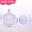 Qopoto Body Powder Puff and Container, Glass Box for Dust Puff, Powder applicator with Case for Dusting powder (white)