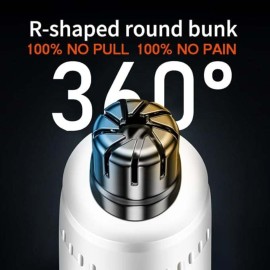 Acavado Nose Hair Trimmer for Men Painless USB Rechargeable Nose Trimmer for Men Women, Eyebrow & Facial Hair Trimmer for Smoother Cutting with IPX7 Waterproof (White)