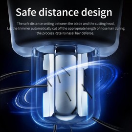 Acavado Nose Hair Trimmer for Men Painless USB Rechargeable Nose Trimmer for Men Women, Eyebrow & Facial Hair Trimmer for Smoother Cutting with IPX7 Waterproof (White)