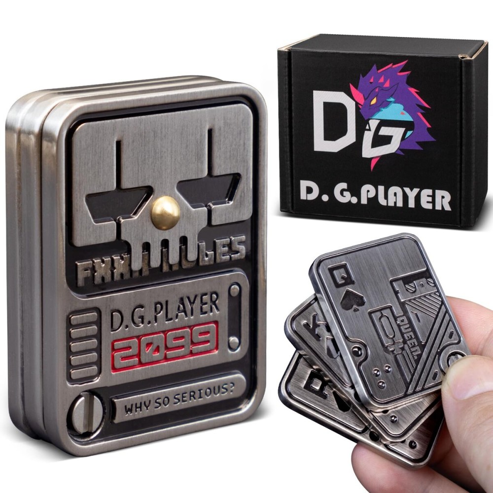 Fidget Toys Adults, Metal EDC Fidget Slider, Poker Fidget Magnetic Toys for Anxiety, Relieve Stress, Focus, Find Inspiration, Portable Design