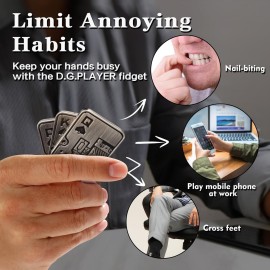 Fidget Toys Adults, Metal EDC Fidget Slider, Poker Fidget Magnetic Toys for Anxiety, Relieve Stress, Focus, Find Inspiration, Portable Design