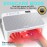 MEKK UV LED Nail Lamp - Luxury Cordless UV Light for Gel Nails with Red Light Skincare,4+2 Timer Modes,Two-Hand Design,Professional Nail Lamp for Salon & Home-White