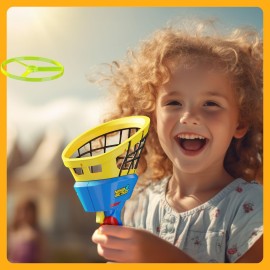 Ninja Blast Flying Disc Launcher for Kids - Boys Toys Ages 4-8 Year Old - Birthday Gifts for Boy Age 4, 5, 6, 7, 8, Years - Outdoor Toys Games Gift - Backyard Toy Activities Ideas - 6-8, 5-7