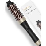 Ionic Thermal Brush Blowout Hot Brush 1.5 Inch Heat Hair Curling Brush 30s Fast Heated Round Brush Hair Styling Brush Dual Voltage Hot Curling Iron Brush for Easy Blowouts Styling
