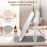 Mocado Travel Makeup Mirror with Lights, 360 Rotation, 10x Magnification, 60LEDs 3 Color Lightings, Dimmable Touch Screen, Tabletop Pink