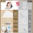 Mocado Travel Makeup Mirror with Lights, 360 Rotation, 10x Magnification, 60LEDs 3 Color Lightings, Dimmable Touch Screen, Tabletop Light up Mirror (White)
