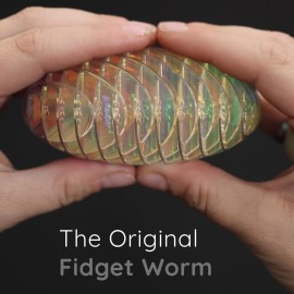 Morf Fidget Worm Toy - Desk Fidgets for Adults - Quiet Worm Fidget Toy Sensory Toys - Fun and Interactive Fidget Toy for Kids - USA Patent Pending Figgy Toys (Unicorn, Small)