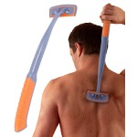 BroShaver 3.0, DIY Back & Body Hair Trimmer - Wet or Dry Shave for Men. Split Handle Razor with Ergonomic Grip