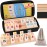 Doreimi Melamine Upgraded Rummy Cube Game Set 4 Players with 4 Wooden Holders and 108 Rummy Melamine Tiles, Travel Family Board Game for Adults and Kids