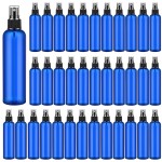 Eccliy 32 Pcs 8 oz Spray Bottles Fine Mist Cleaning Bottles Clear Empty Plastic Travel Sprayer Refillable Sprayer with Cap for Cleaning Solutions Oils Travel Perfumes(Blue,Clear)