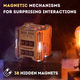 Puzzle Potato Tesla Box - Electronic Puzzle Box - Escape Room Game in a Box - Brain Teaser - 3D Wooden Puzzle for Adults - Money Puzzle Box for Cash Gift - Birthday GiftBox MoneyBox