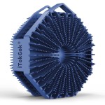 iTOKGOK Premium 2-in-1 Silver-Infused Silicone Body Scrubber, Double-Sided Design Body Brush Silicone Body Scrubber Exfoliating Body Brushes for Sensitive Skin for Showering, Silicone Loofah - Blue