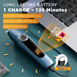 Beard Trimmer for Men Professional, Mustache Trimmer for Men, Mens Beard Grooming Kit, Nose Hair Trimmer, 6 in 1 Waterproof Rechargeable Electric Razor with Cordless Hair Clipper,Valentine\'s Day Gifts