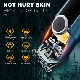Beard Trimmer for Men Professional, Mustache Trimmer for Men, Mens Beard Grooming Kit, Nose Hair Trimmer, 6 in 1 Waterproof Rechargeable Electric Razor with Cordless Hair Clipper,Valentine\'s Day Gifts