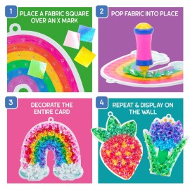 Educational Insights Tufting Kit - Arts and Crafts for Kids, Create Mess Free Projects, DIY Sensory Activity Set for Toddlers, Poke in Fabric Supplies, Fun Gift for Girls and Boys Ages 5+