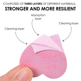 400 Pieces Nail Cotton Pads,1 Pull-Down Pump Dispenser Bottle, Super Absorbent Soft Non-Woven Eyelash Glue Wipes,Lash Extensions Glue Cleaning Wipes Nail Salon Supplies (Pink and White 2)