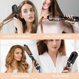 Nycoba Hair Dryer Brush, Multifunctional Hot Air Brush with Adjustable Heat Settings for Different Hair Types, Negative Ion Technology & Quick Drying