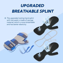 YiYame Resting Hand Splint, Stroke Hand Brace with Finger Support, Hand immobilizer for Carpal Tunnel Wrist Night Support, 5 fingers Straightening, Flexion Contractures, Fits Right & Left, M YiYame Resting Hand Splint, Stroke Hand Brace with Finger Support, Hand immobilizer for Carpal Tunnel Wrist Night Support, 5 fingers Straightening, Flexion Contractures, Fits Right & Left, M
