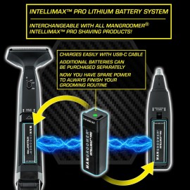 MANGROOMER - INTELLIMAX PRO - New Back Shaver with 2 Shock Absorber Flex Heads, Power Hinge, Extreme Reach Handle and Advanced 2.7 Extra-Wide Blade Design (Version 2.0)