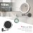 Hasipu 10-Inch Wall Mounted Makeup Mirror with Magnification, Rechargeable 3000 mAh Vanity Mirror with Lights, Bathroom Mirror with Dimmable Brightness, 3 Lighting Modes, Extendable Arm, Black