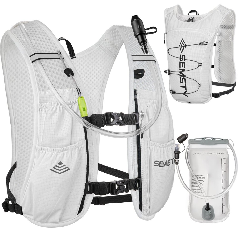 Semsty Hydration Vest 5L,Running Vest Pack with 1.5L Water Bladder,Lightweight Water Backpack for Hiking Running Cycling