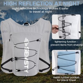 Semsty Hydration Vest 5L,Running Vest Pack with 1.5L Water Bladder,Lightweight Water Backpack for Hiking Running Cycling