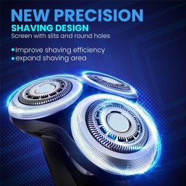 3-Pack SH90 Replacement Head Compatible with Philips Norelco Series 9000(S9xxx) 8000(S8xxx) Upgraded SH90 Compatibility Double Blades for Norelco 9000 Replacement Heads