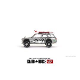 True Scale Miniatures Model Car Compatible with Nissan Datsun KAIDO 510 Wagon 44 Kaido Offroad V1 1/64 Diecast Model Car Kaido House KHMG121