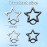 4pcs Star Carabiner, 1.61in & 1.26in Zinc Alloy Cool Cute Star Carabiner Clip Fashionable Pentagram Carabiner Star Shaped Carabiner Keychain for Keys Ring Camping Outdoor Travel(Black, Silver)