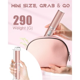 Portable Titanium Cordless Hair Straightener, Heats Up in Seconds & Lasts Up to 50 Minutes & USB C Rechargeable, Dual Voltage Wireless Mini Travel Flat Iron for Edges Bangs - Not for Thick Hair Type