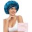 AWAYTR Silk Bonnet for Sleeping Women 100% Mulberry Silk Bonnet with Band 2 Layer Reversible Hair Bonnet Sleeping Hair Wrap (Peacock Blue/Gray)