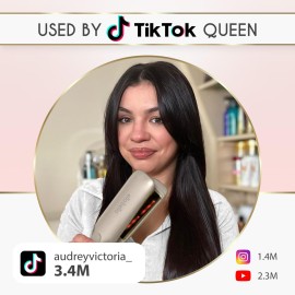 ELLA BELLA Titanium Flat Iron Hair Straightener (with Infrared)  Professional Straightening Iron  Digital Display to Accurately Control Temperature  As Featured in Good Housekeeping